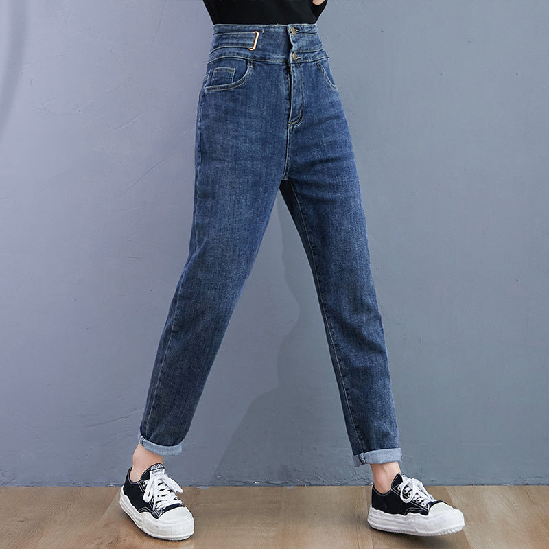 Large Size Stretch Slim And High Waist Jeans Radish Pants Women Large Size Stretch Slim And High Waist Jeans Radish Pants Women