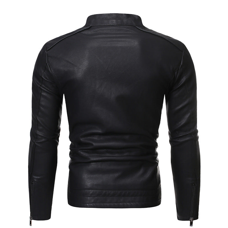 New European And American Men's Motorcycle Leather Jackets New European And American Men's Motorcycle Leather Jackets