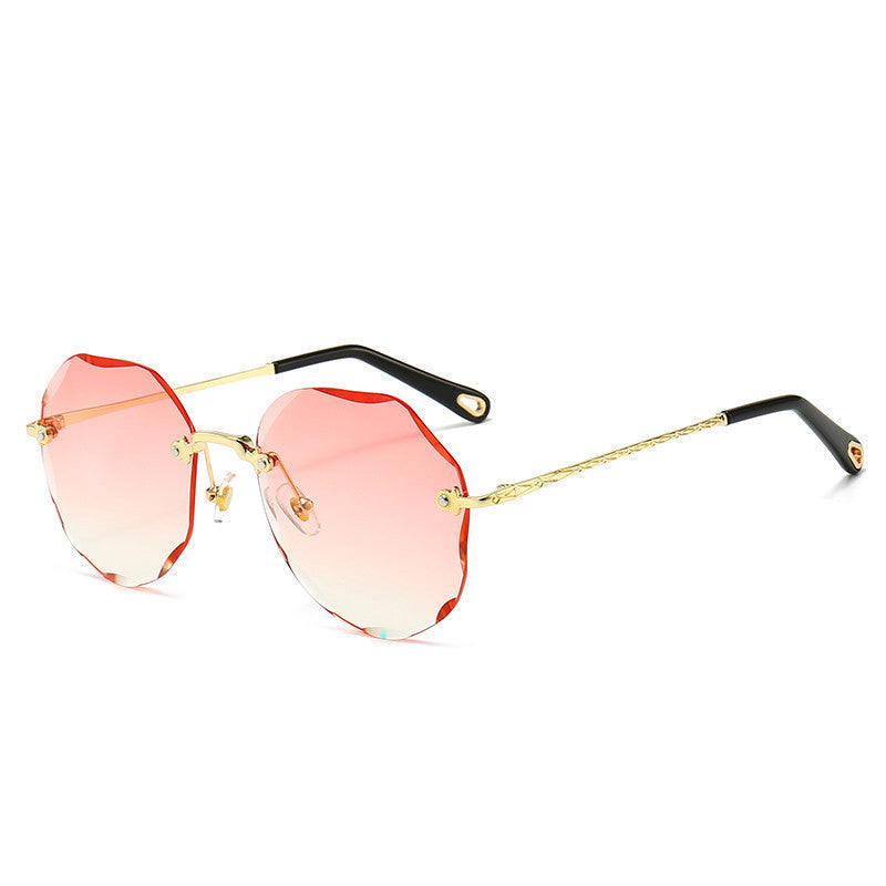 Polygonal Sunglasses Women Rimless Trimmed Sunglasses Polygonal Sunglasses Women Rimless Trimmed Sunglasses
