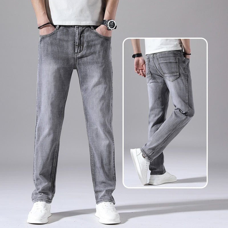 Retro Thin Jeans Straight Loose Casual Trousers Men Retro Thin Jeans Straight Loose Casual Trousers Men