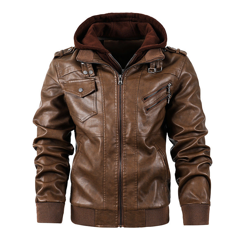 Motorcycle leather men's jackets stand collar men Motorcycle leather men's jackets stand collar men