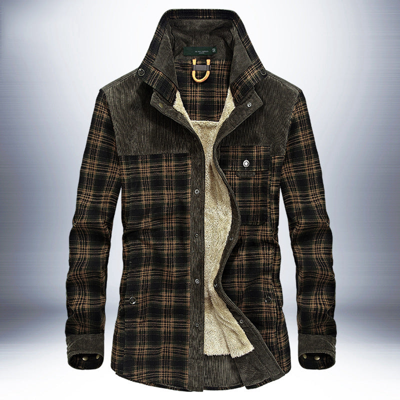 Winter Jacket Men Thicken Warm Fleece Jackets Coats Pure Cotton Plaid Jacket Military Clothes Winter Jacket Men Thicken Warm Fleece Jackets Coats Pure Cotton Plaid Jacket Military Clothes