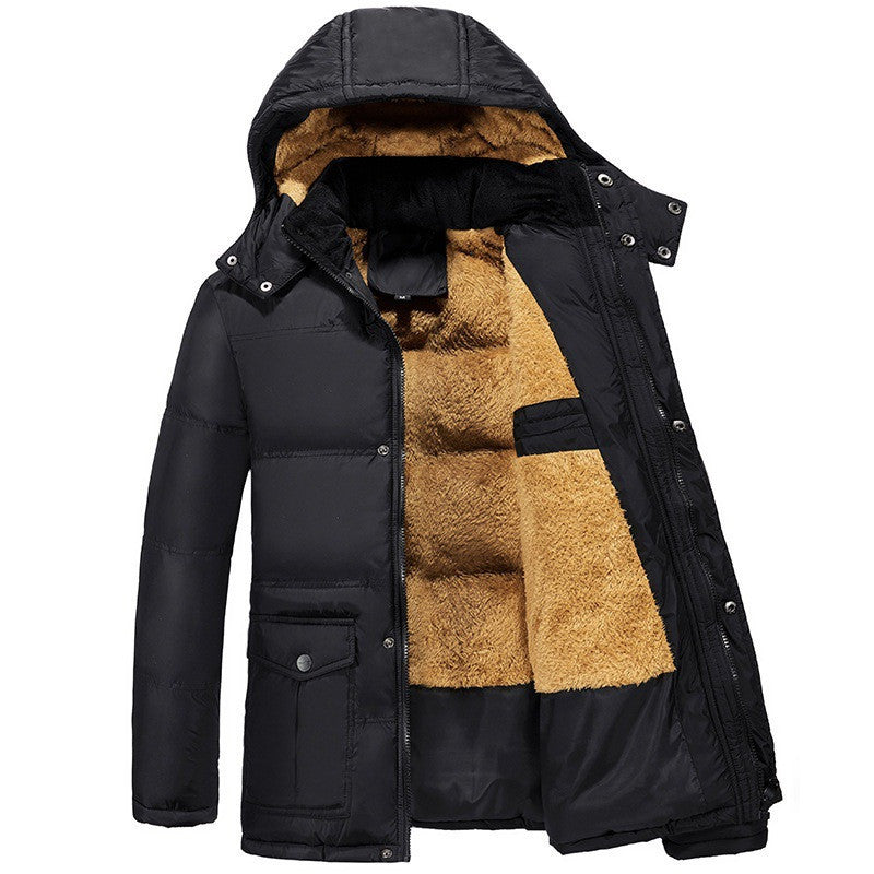 Clothing plus velvet padded jacket men winter Clothing plus velvet padded jacket men winter