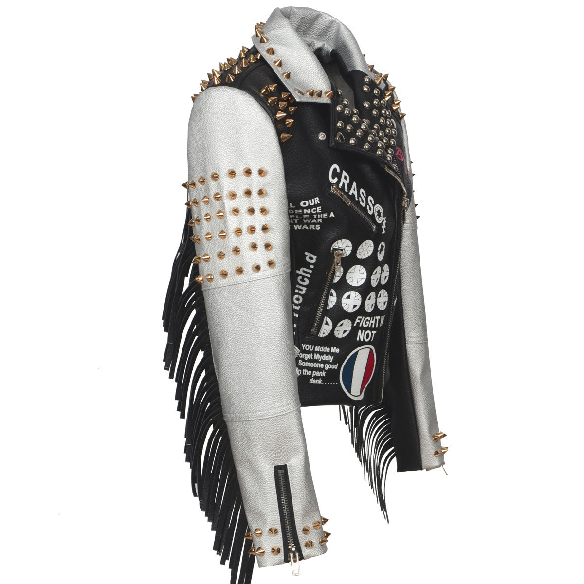 Women's rock graffiti leather Women's rock graffiti leather