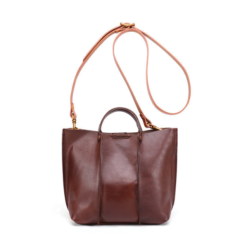 Layered leather handbag Layered leather handbag