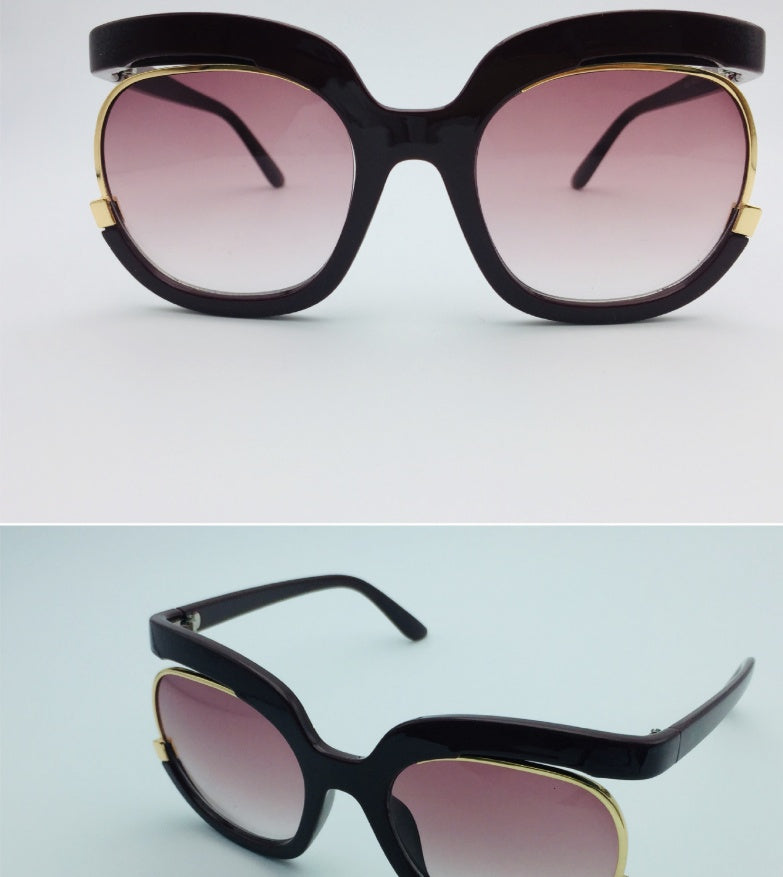 Female flying Sunglasses,Women Cat Eye Half Frame Female flying Sunglasses,Women Cat Eye Half Frame