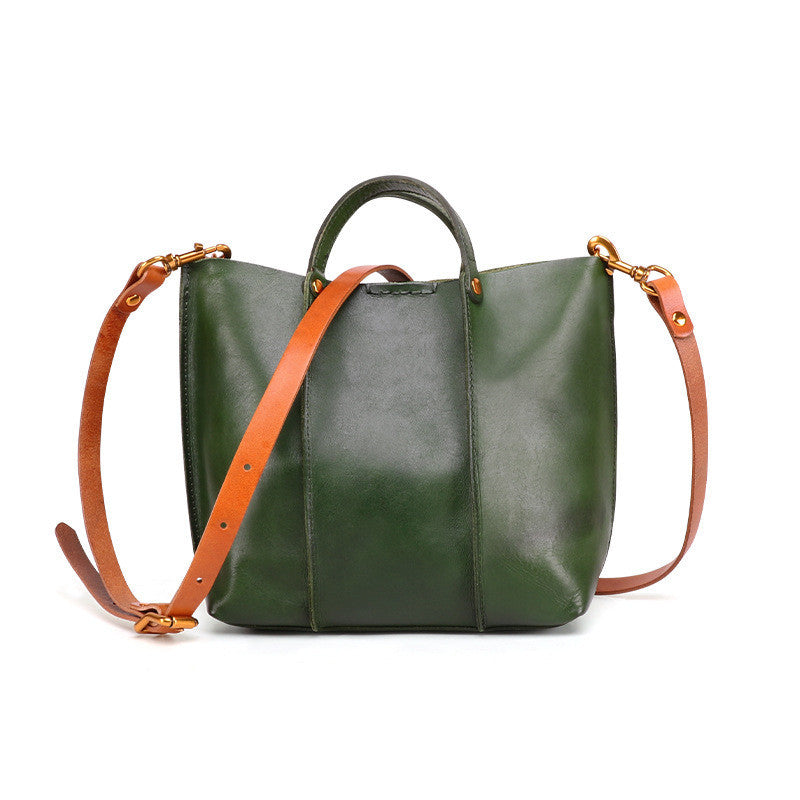 Layered leather handbag Layered leather handbag