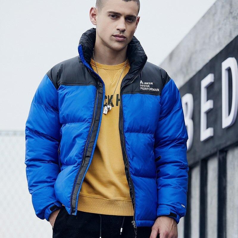 Men's Short Fashionable Shiny Coat Loose Hong Kong Style Down Padded Jacket Men's Short Fashionable Shiny Coat Loose Hong Kong Style Down Padded Jacket