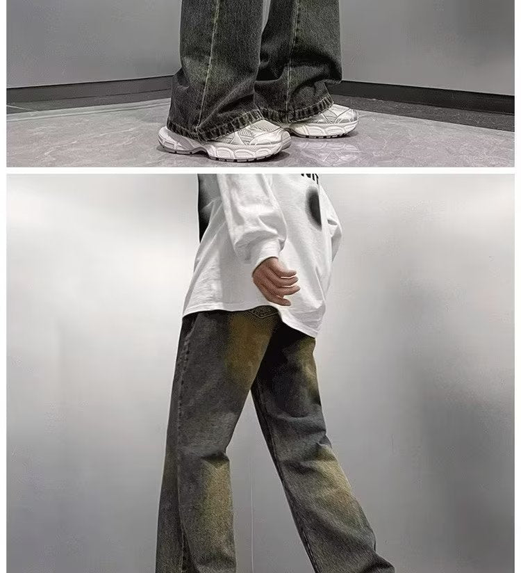 American Retro Dark Blue Jeans For Men American Retro Dark Blue Jeans For Men