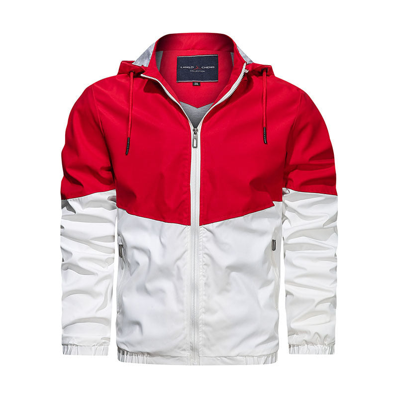 Hooded Stand Collar Casual Men Jacket Hooded Stand Collar Casual Men Jacket