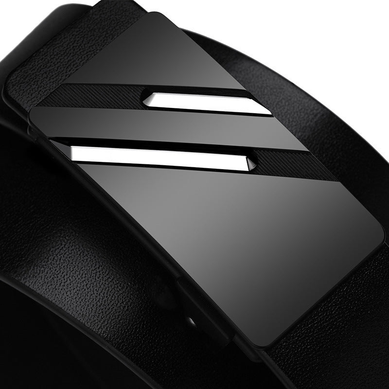 Men's Genuine Leather Toothless Automatic Buckle Cowhide Belt Business Leisure Trend Men's Genuine Leather Toothless Automatic Buckle Cowhide Belt Business Leisure Trend