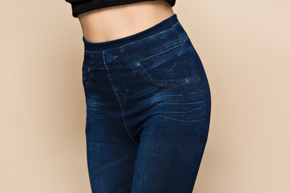 Women Leggings Plus size Faux Denim Jeans Leggings Women Leggings Plus size Faux Denim Jeans Leggings
