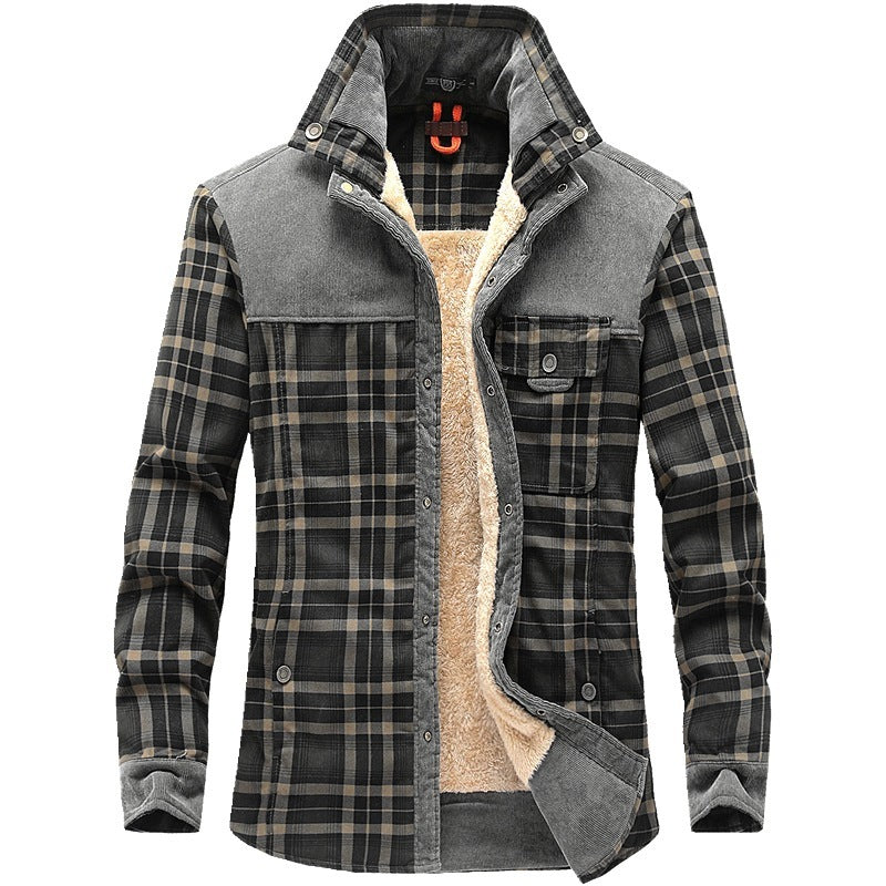 Winter Jacket Men Thicken Warm Fleece Jackets Coats Pure Cotton Plaid Jacket Military Clothes Winter Jacket Men Thicken Warm Fleece Jackets Coats Pure Cotton Plaid Jacket Military Clothes