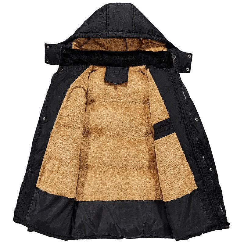 Clothing plus velvet padded jacket men winter Clothing plus velvet padded jacket men winter