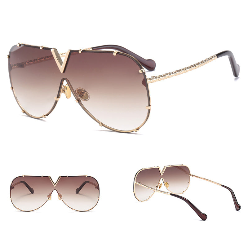 Sunglasses, men, women, men and women, sunglasses, frameless, rivet, personality glasses Sunglasses, men, women, men and women, sunglasses, frameless, rivet, personality glasses