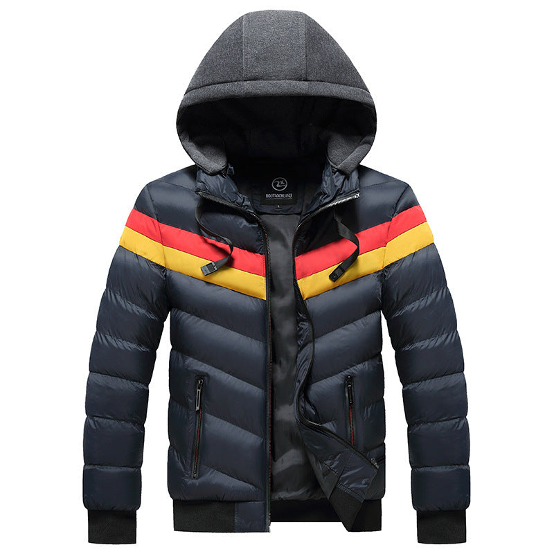 Men Winter Casual Plus Size Hooded Jacket Men Winter Casual Plus Size Hooded Jacket