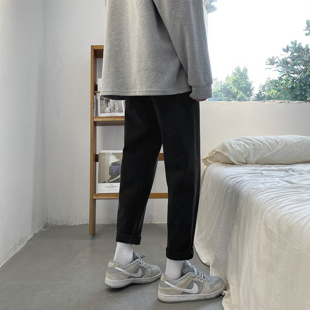 Spring And Summer New Hong Kong Style Jeans Men Loose Small Foot Tapered Pants Spring And Summer New Hong Kong Style Jeans Men Loose Small Foot Tapered Pants