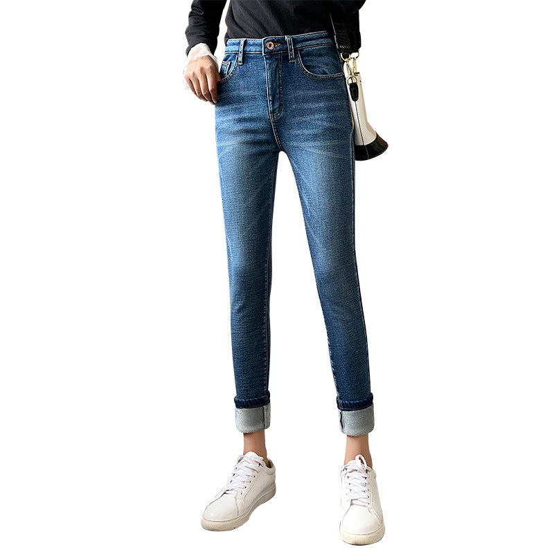 Retro plus velvet thick women jeans Retro plus velvet thick women jeans