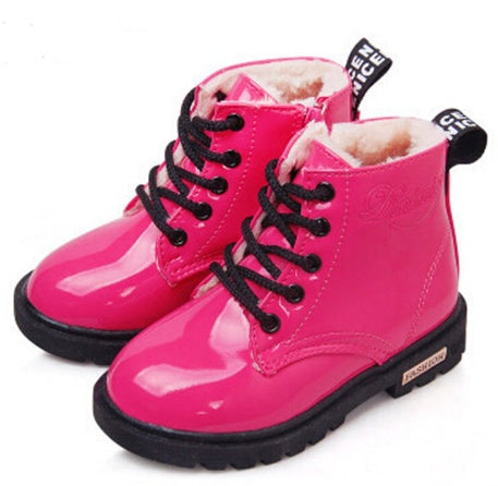 Winter Children Shoes PU Leather Waterproof Martin Boots Kids Snow Boots Winter Children Shoes PU Leather Waterproof Martin Boots Kids Snow Boots