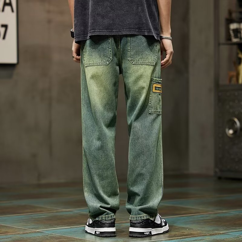 Vintage Jeans Men's High Street All-matching Straight Pants Vintage Jeans Men's High Street All-matching Straight Pants