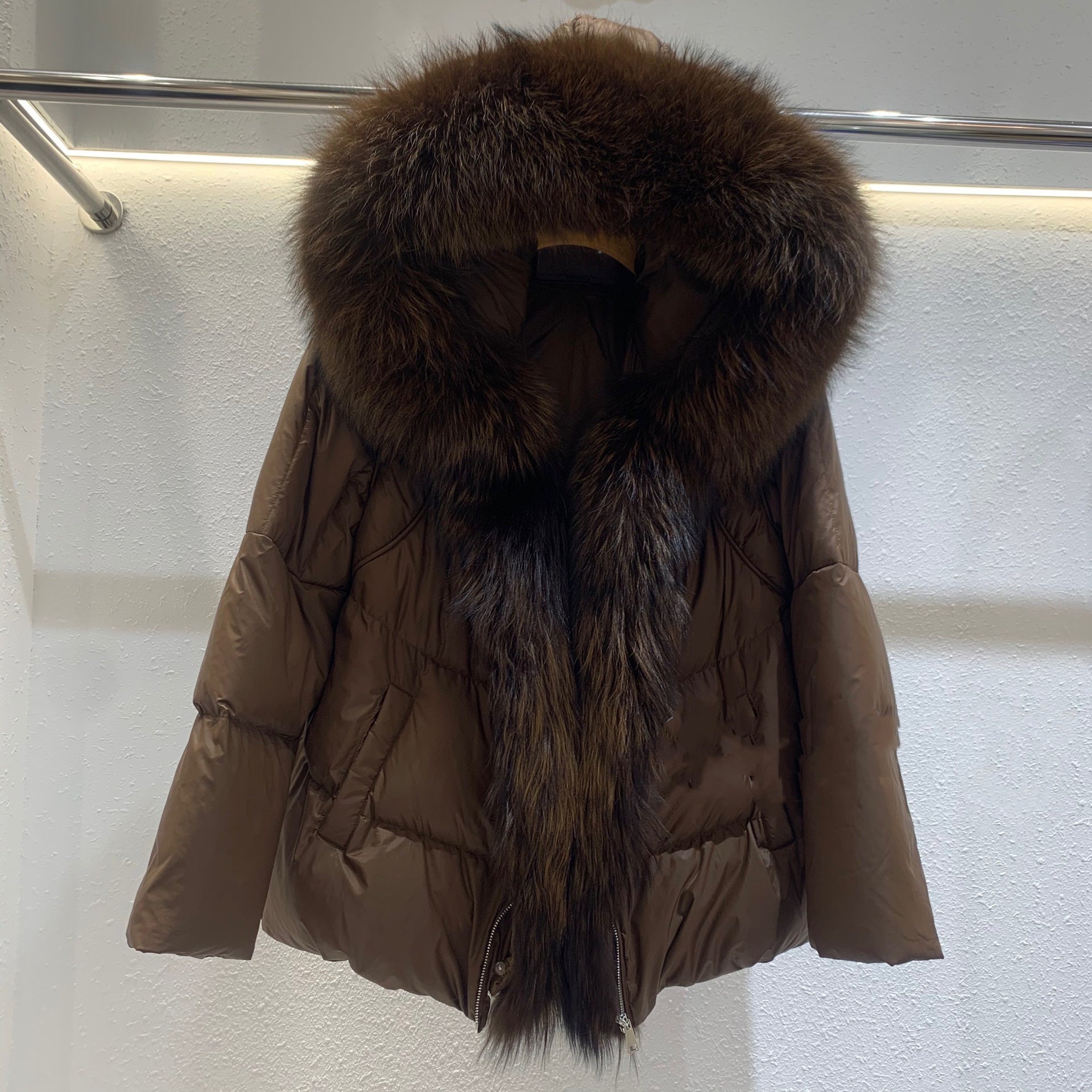 Fox Big Fur Collar Duck Down Down Jacket Female Fox Big Fur Collar Duck Down Down Jacket Female