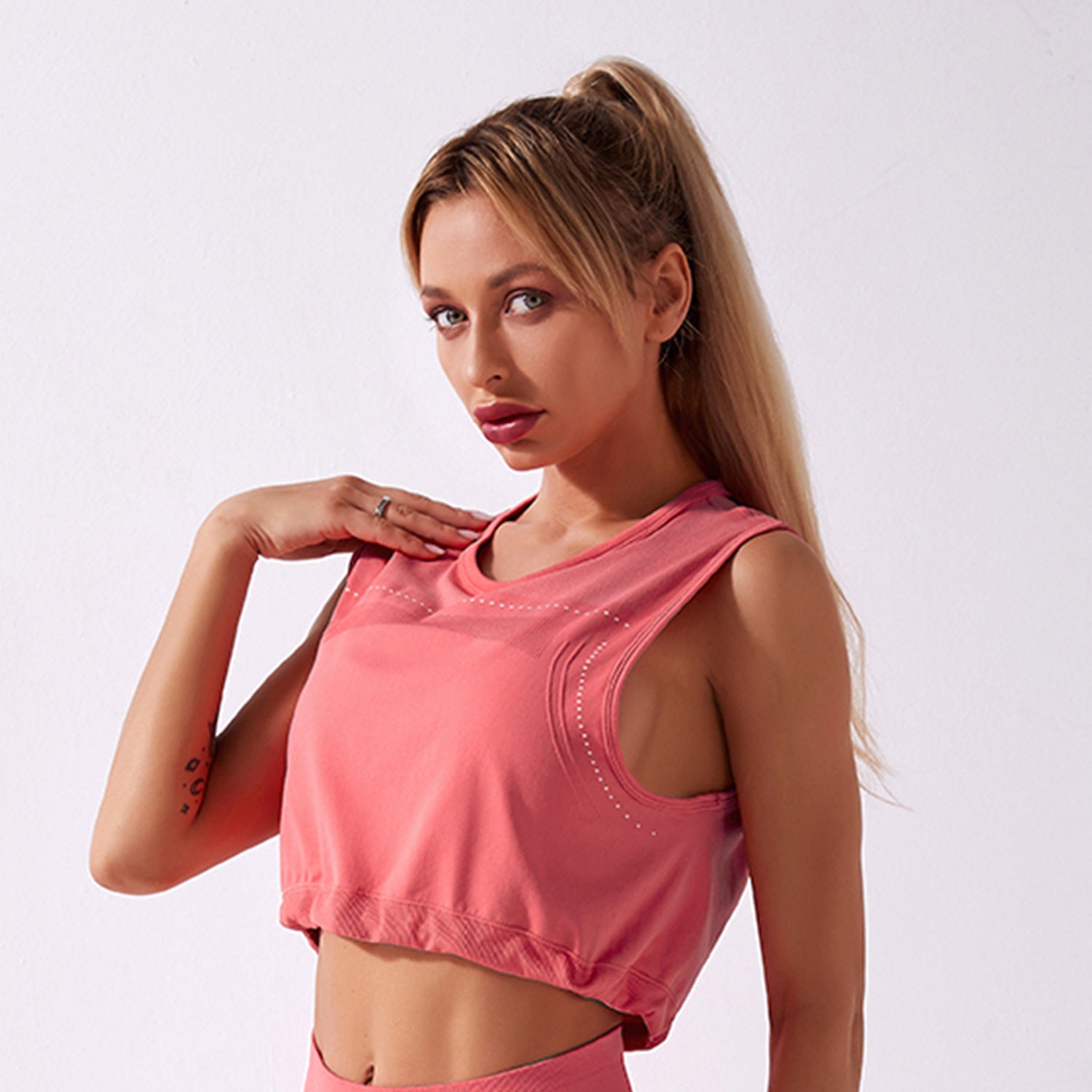 Sports top women seamless gym loose yoga vest Sports top women seamless gym loose yoga vest