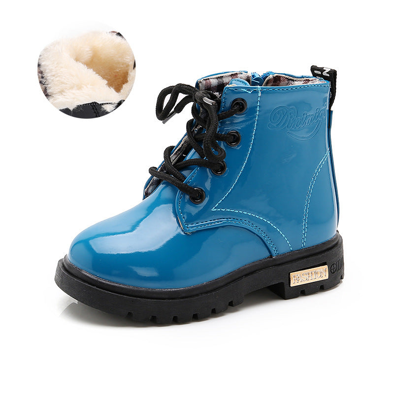 Winter Children Shoes PU Leather Waterproof Martin Boots Kids Snow Boots Winter Children Shoes PU Leather Waterproof Martin Boots Kids Snow Boots
