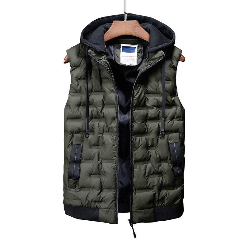 Male Vest Hooded Winter Warm Coat Men Waistcoat Male Vest Hooded Winter Warm Coat Men Waistcoat