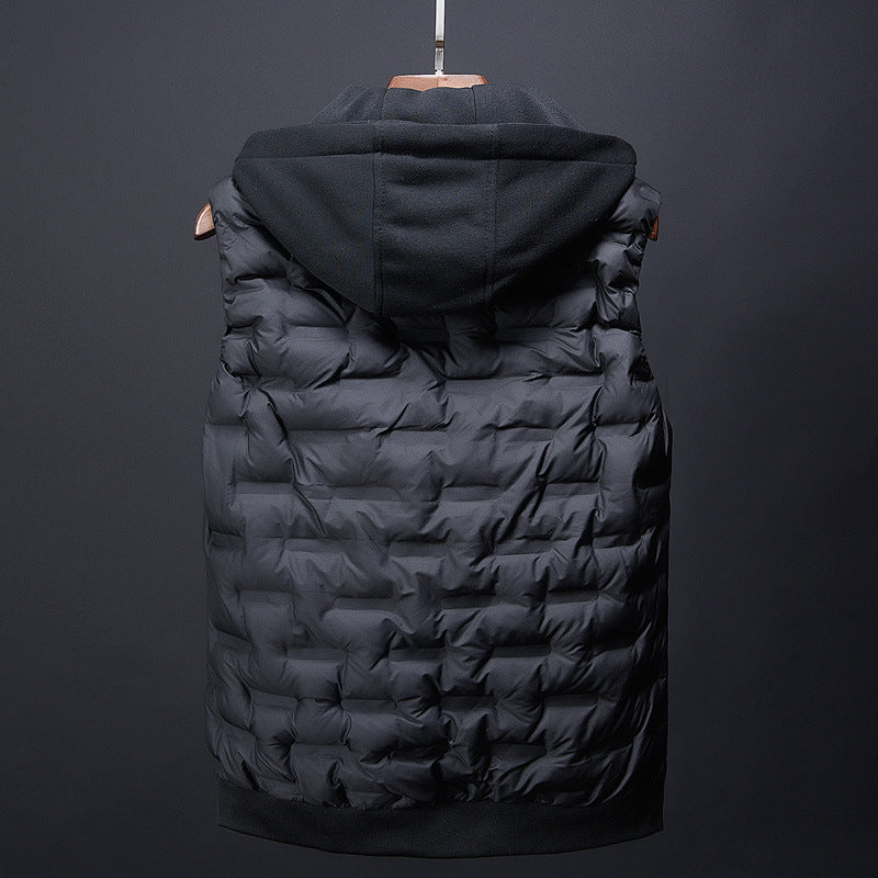 Male Vest Hooded Winter Warm Coat Men Waistcoat Male Vest Hooded Winter Warm Coat Men Waistcoat