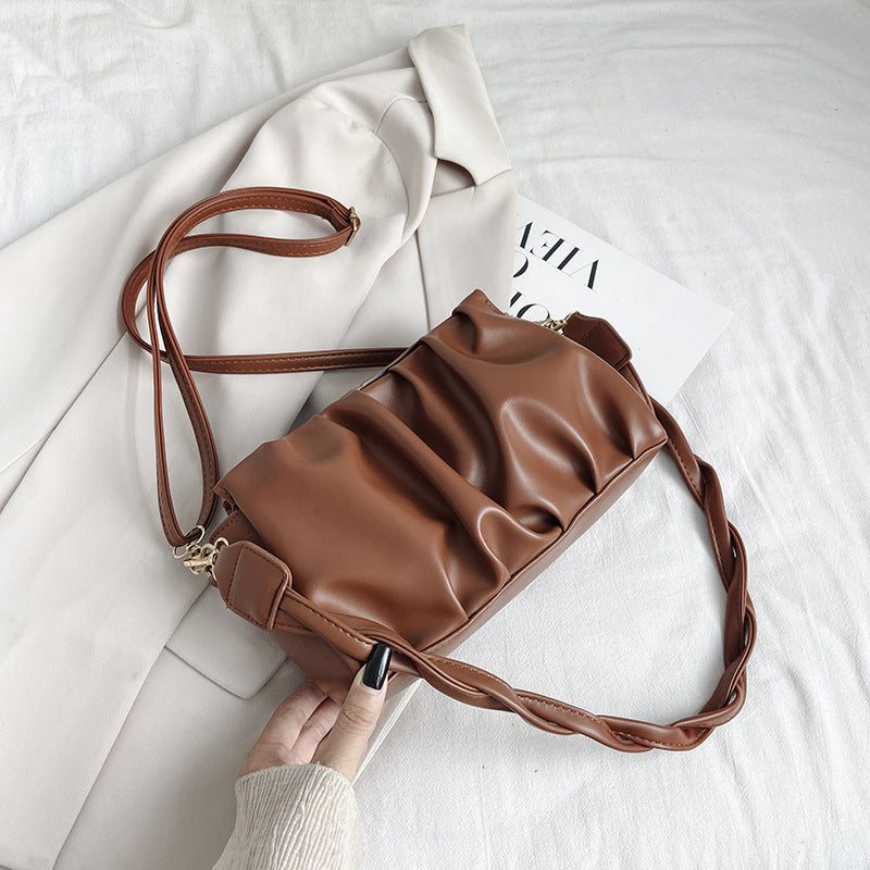 Trendy Double Strap Shoulder Bags For Women PU Leather Pleated Crossbody Bags Designer Fashion Purses And Handbags Trendy Double Strap Shoulder Bags For Women PU Leather Pleated Crossbody Bags Designer Fashion Purses And Handbags