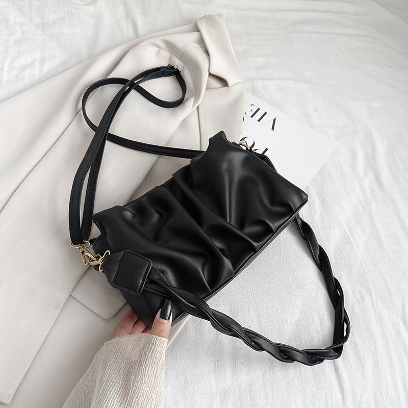 Trendy Double Strap Shoulder Bags For Women PU Leather Pleated Crossbody Bags Designer Fashion Purses And Handbags Trendy Double Strap Shoulder Bags For Women PU Leather Pleated Crossbody Bags Designer Fashion Purses And Handbags