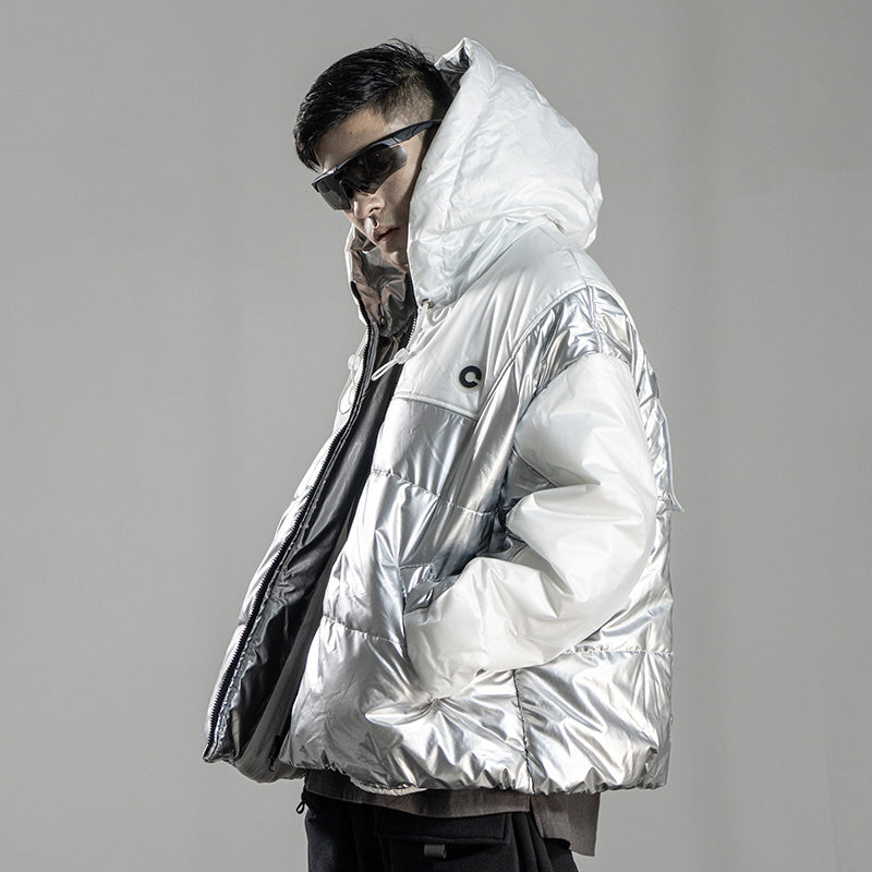 Patched And Thickened Cotton Padded Jacket For Men Patched And Thickened Cotton Padded Jacket For Men