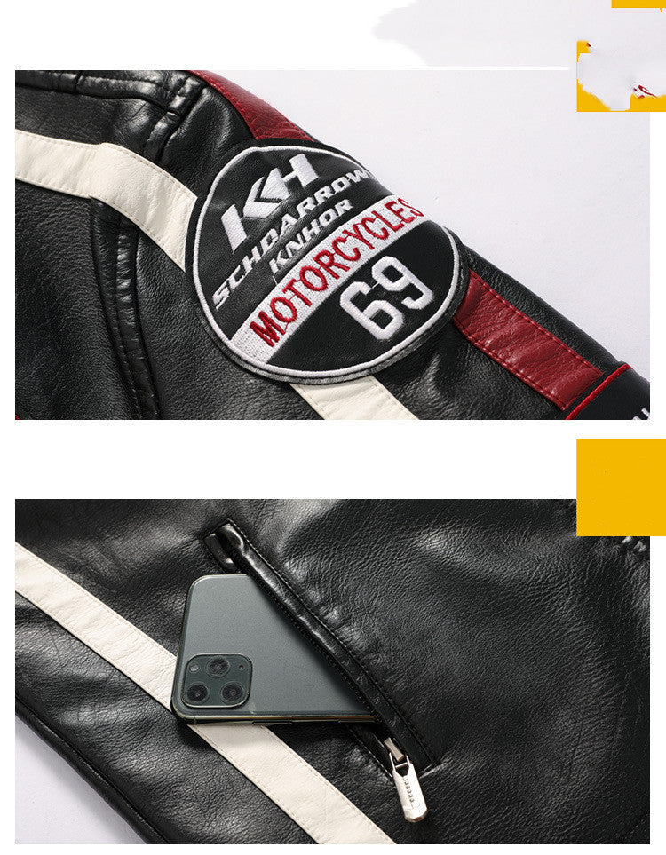Men's Motorcycle Leather Street Motorcycle Racing Suit Men's Motorcycle Leather Street Motorcycle Racing Suit