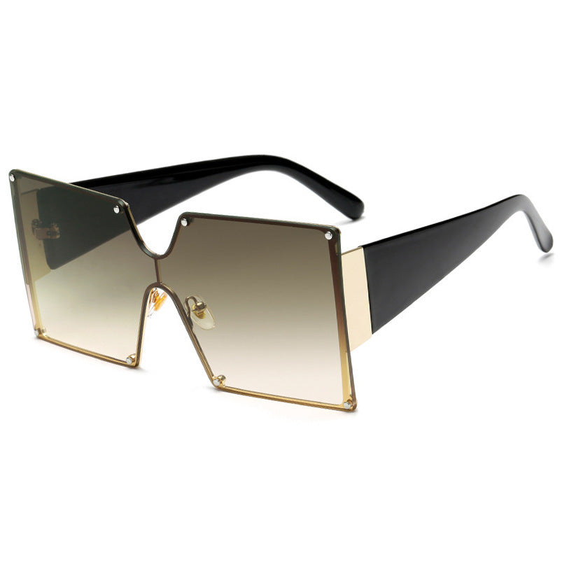 Fashion Metal Ladies Big Frame Rimless Sunglasses Sunglasses Fashion Metal Ladies Big Frame Rimless Sunglasses Sunglasses