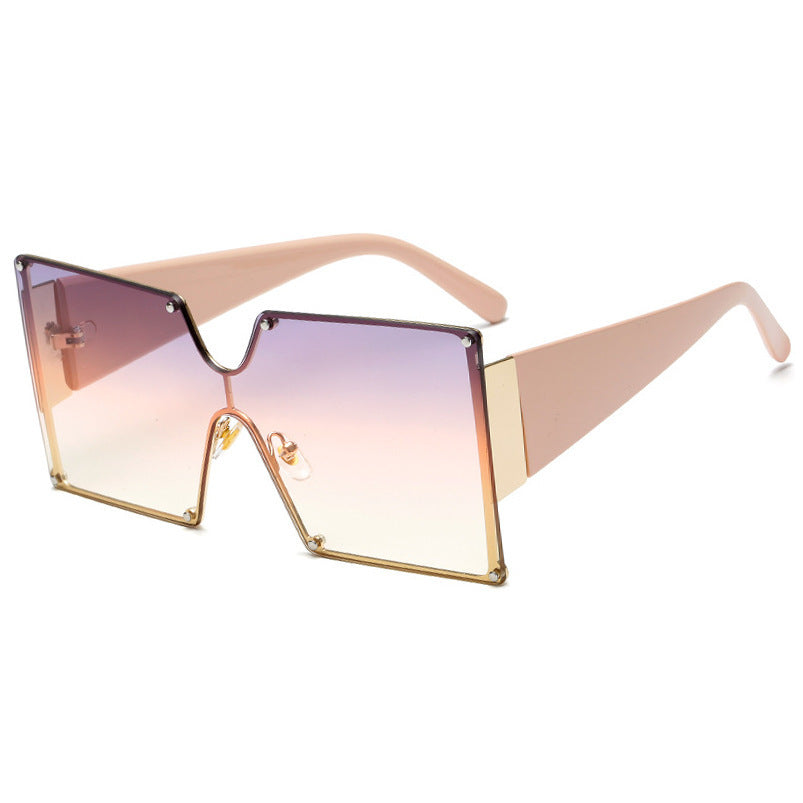 Fashion Metal Ladies Big Frame Rimless Sunglasses Sunglasses Fashion Metal Ladies Big Frame Rimless Sunglasses Sunglasses