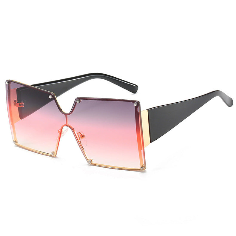 Fashion Metal Ladies Big Frame Rimless Sunglasses Sunglasses Fashion Metal Ladies Big Frame Rimless Sunglasses Sunglasses