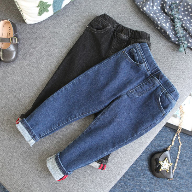 Stretch Little Feet Pants Baby Curled Casual Trousers Stretch Little Feet Pants Baby Curled Casual Trousers