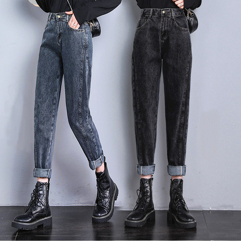 Temperament Stretch Jeans Women Fall and Winter High Waist Was Thin Temperament Stretch Jeans Women Fall and Winter High Waist Was Thin