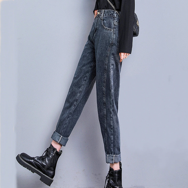 Temperament Stretch Jeans Women Fall and Winter High Waist Was Thin Temperament Stretch Jeans Women Fall and Winter High Waist Was Thin