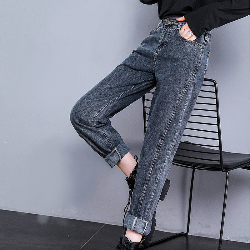 Temperament Stretch Jeans Women Fall and Winter High Waist Was Thin Temperament Stretch Jeans Women Fall and Winter High Waist Was Thin