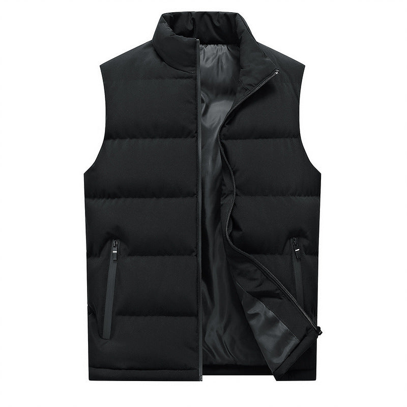 Men's Casual Vest Solid Color Stand Up Collar Vest Warm Jacket Men's Casual Vest Solid Color Stand Up Collar Vest Warm Jacket
