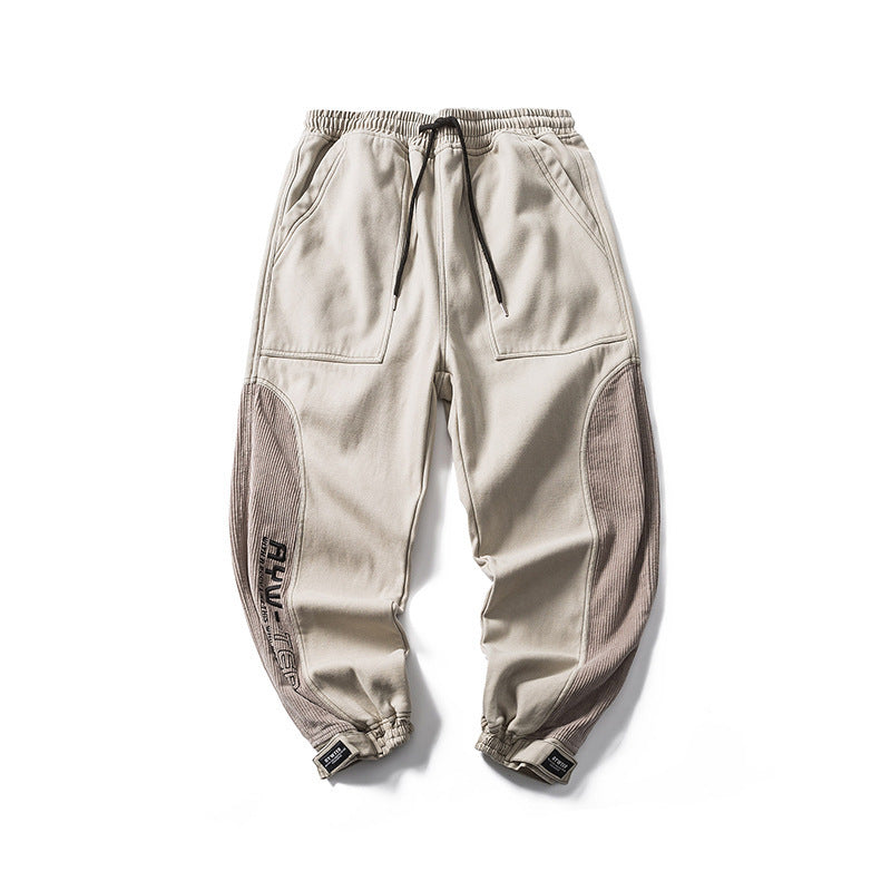 Japanese Men Jeans Loose Fit Spliced Design Japanese Men Jeans Loose Fit Spliced Design