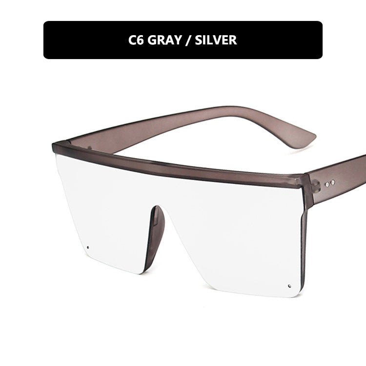 Trendy Big Box Personality One-piece Retro Sunglasses For Men and Women Street Shooting Trendy Big Box Personality One-piece Retro Sunglasses For Men and Women Street Shooting