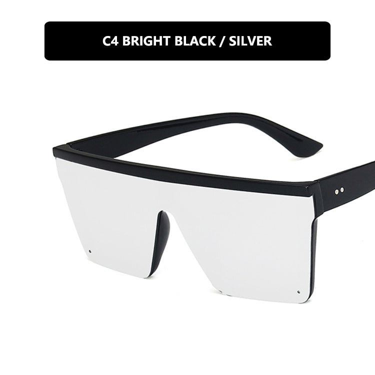 Trendy Big Box Personality One-piece Retro Sunglasses For Men and Women Street Shooting Trendy Big Box Personality One-piece Retro Sunglasses For Men and Women Street Shooting