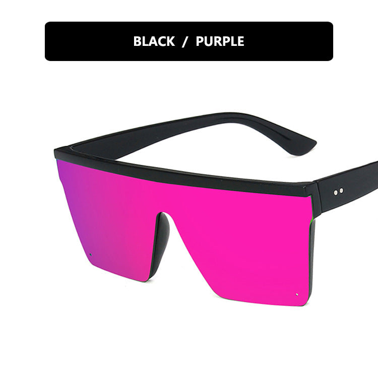 Trendy Big Box Personality One-piece Retro Sunglasses For Men and Women Street Shooting Trendy Big Box Personality One-piece Retro Sunglasses For Men and Women Street Shooting
