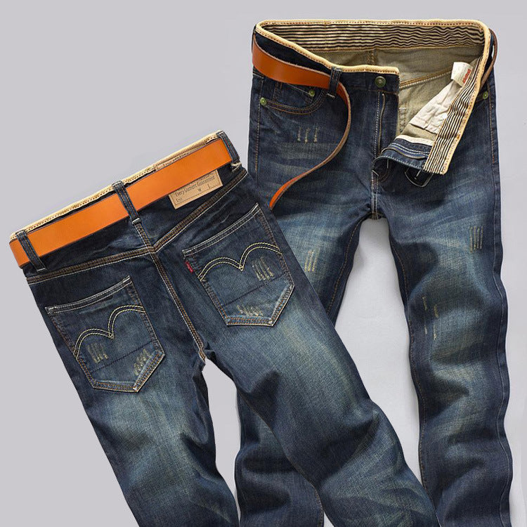 Men's Jeans Slim Straight Long Pants Men's Jeans Slim Straight Long Pants