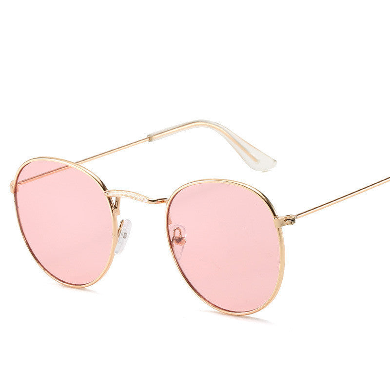 Retro Oval Small Frame Personality Sunglasses Men And Women Vacation Beach Metal Glasses Retro Oval Small Frame Personality Sunglasses Men And Women Vacation Beach Metal Glasses