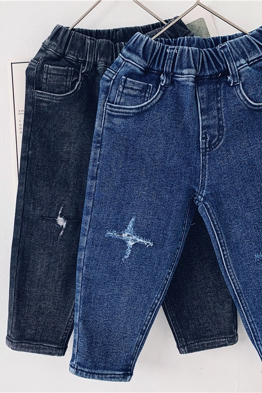 Boys  Fleece Jeans Straight Trousers Trendy Children s Clothing Boys  Fleece Jeans Straight Trousers Trendy Children s Clothing