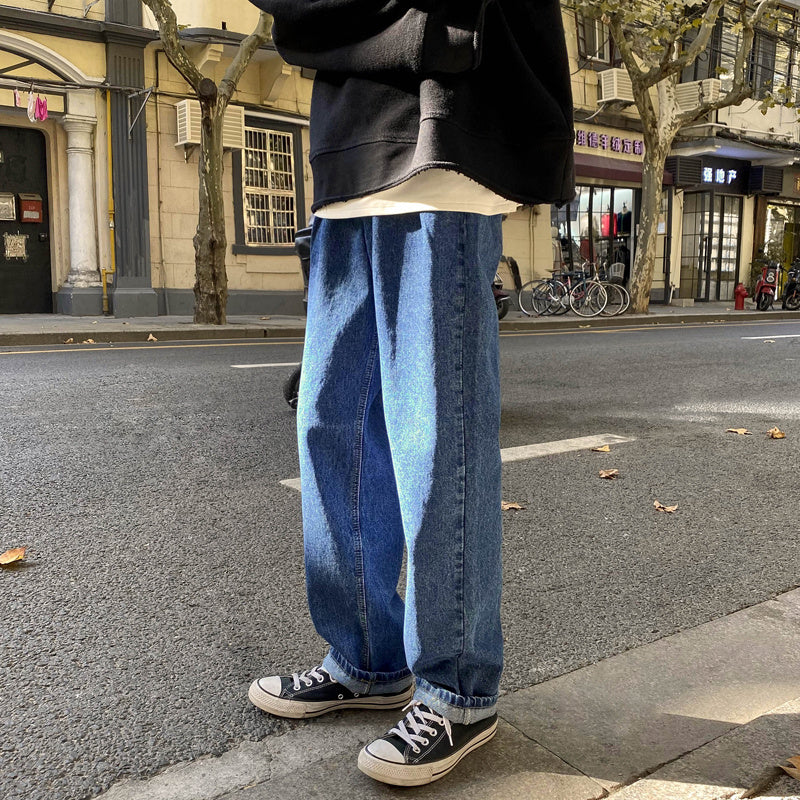 Beautiful Dirty Shop Port Style Retro Loose Straight-Leg Jeans For Men Beautiful Dirty Shop Port Style Retro Loose Straight-Leg Jeans For Men