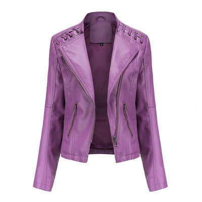 Women's Leather Jackets Women's Short Jackets Slim Thin Leather Jackets Ladies Motorcycle Suits Women's Leather Jackets Women's Short Jackets Slim Thin Leather Jackets Ladies Motorcycle Suits
